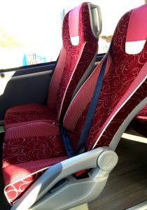 Reclining Seats with Lap & Diagonal Seat Belts